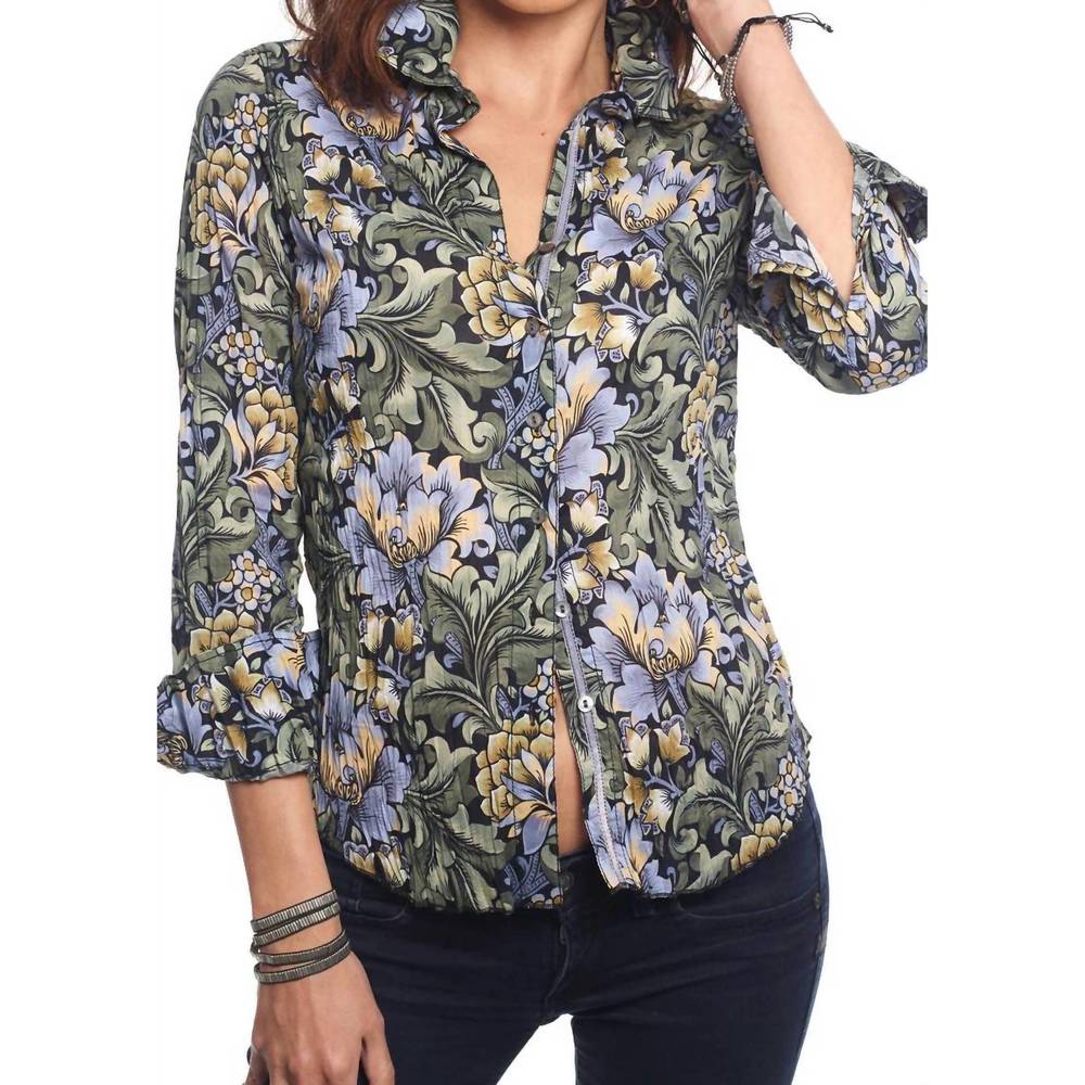 SALE! Closing out my closet! NEW CINO tikal button up blouse in blue